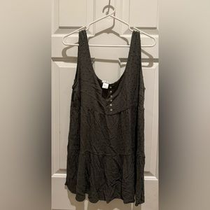 Wild Moss Swiss Dot Tiered Dress size large